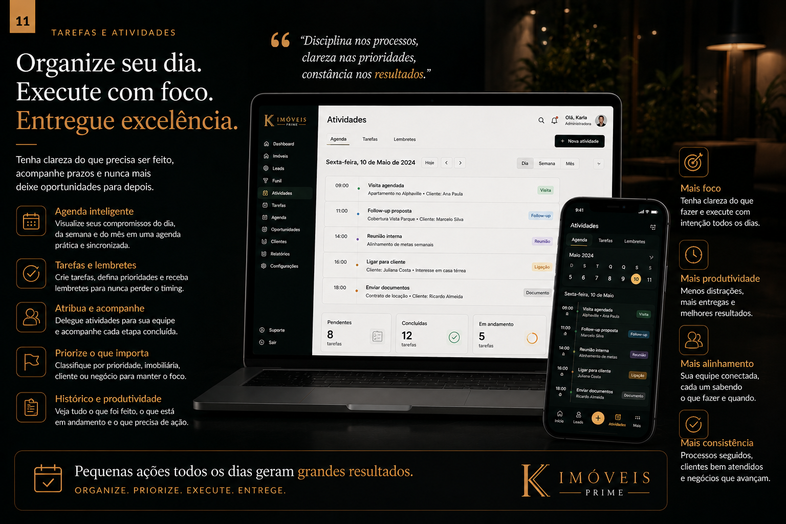 Slide de tarefas e atividades.